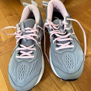 Asics Women's Gray and Pink Running Shoes